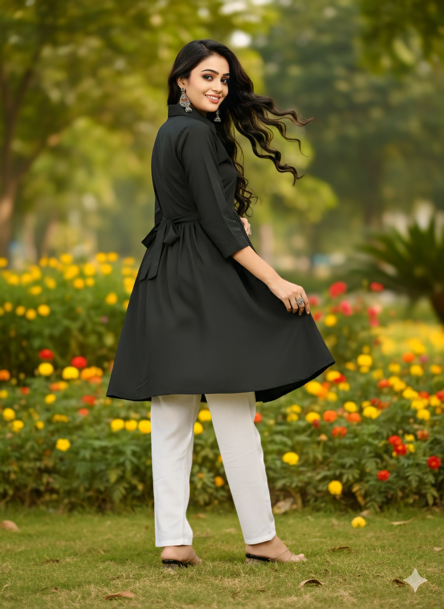 Women's classic dress Top with Palazzo