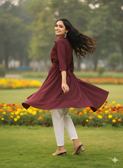 Women's classic dress Top with Palazzo