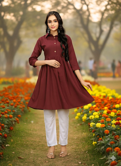 Women's classic dress Top with Palazzo