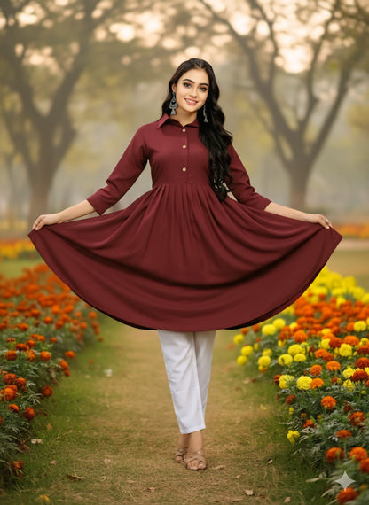 Women's classic dress Top with Palazzo