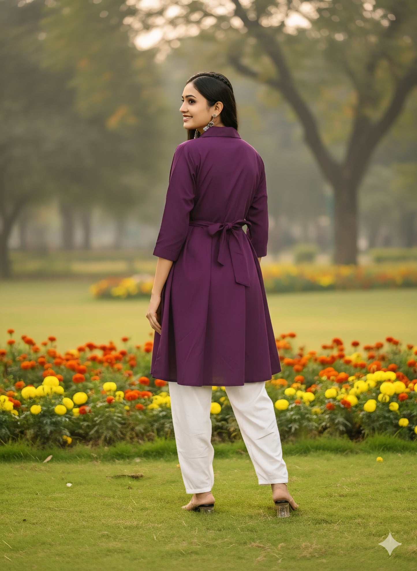 Women's classic dress Top with Palazzo