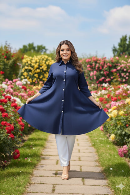 Women's Rayon Top with White Palazzo