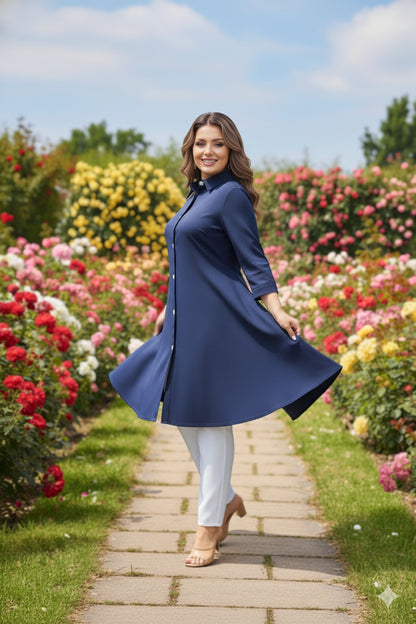 Women's Rayon Top with White Palazzo