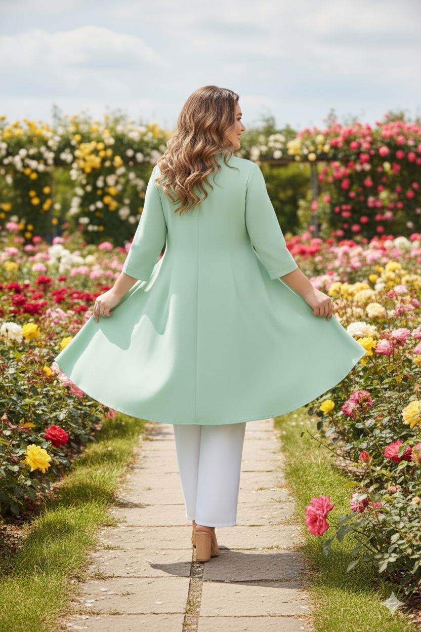 Women's Rayon Top with White Palazzo