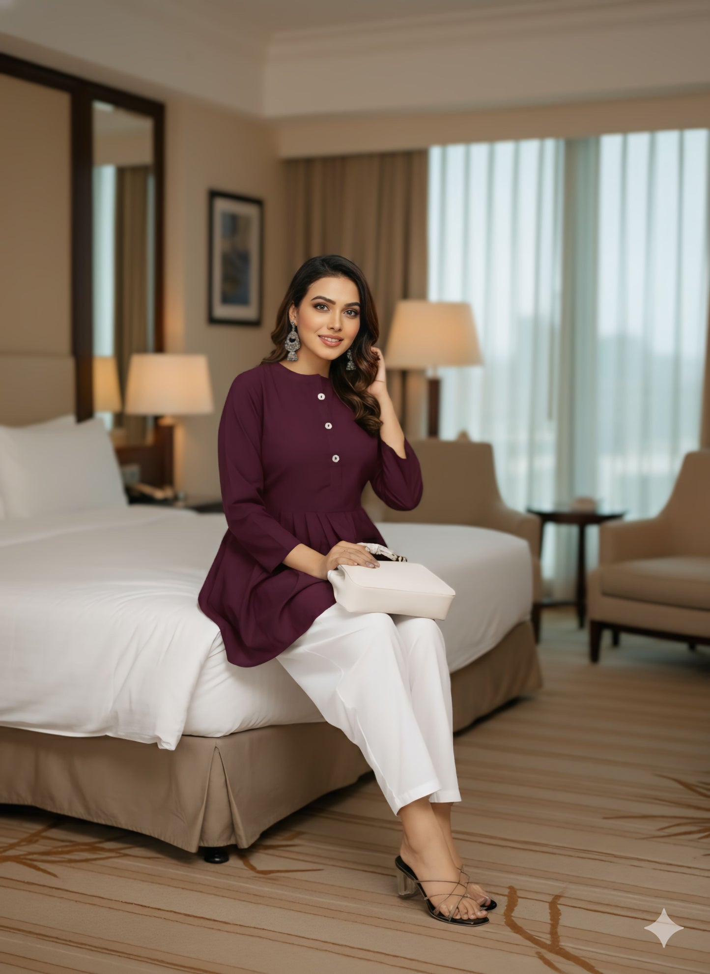 Women's stylish dress Top with Palazzo