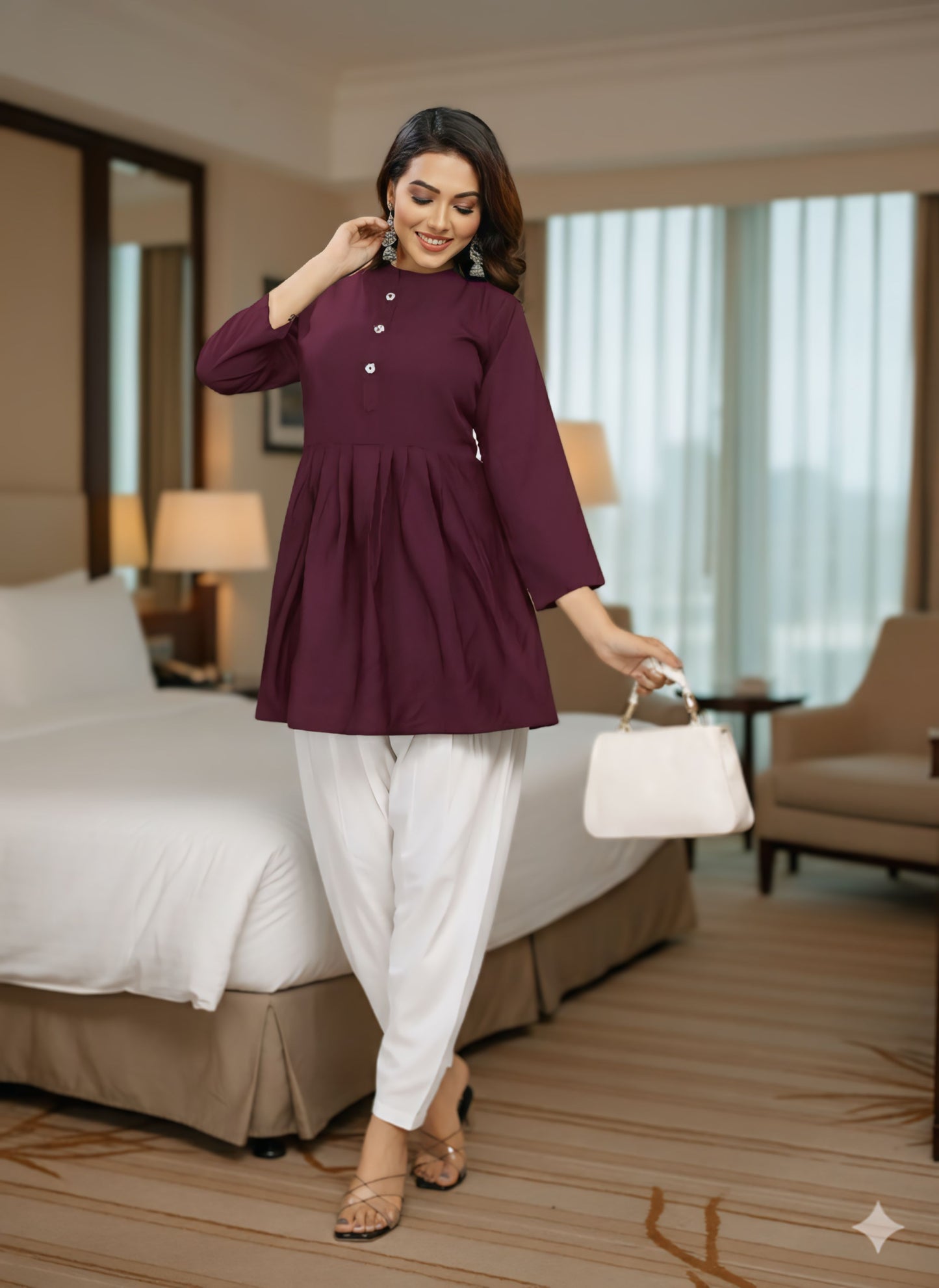 Women's stylish dress Top with Palazzo